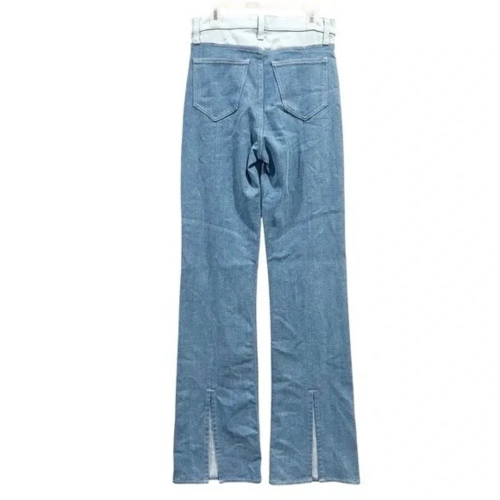 7 For All Mankind Easy Boot 25 High Rise 34" Light Wash - Picture 5 of 10